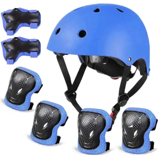 Evita Adjustable Helmet for Ages 5-16 Kids with Elbow Knee Wrist Pads image {2}