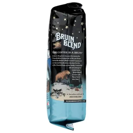 Raven's Brew Grin & Bear It Bruin Blend Full City Roast Dark Roast Whole Bean Coffee - 12oz image {2}