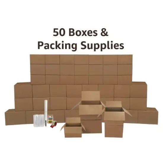 UBMOVE 5 Room Moving Kit 50 Big Moving Boxes and Moving Supplies image {1}