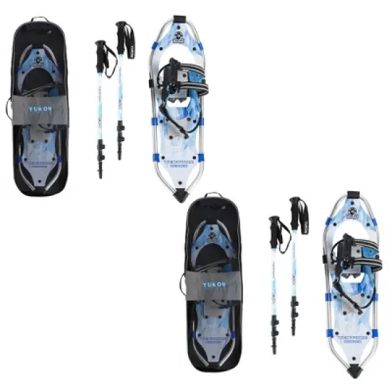 Yukon Charlie's Advanced 8 x 21 Inch Womens Snowshoe Kit w/ Poles & Bag (2 Pack) image {6}