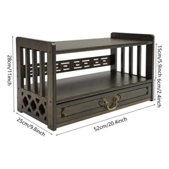 YIYIBYUS Meditation Storage Table, Altar Table with Drawer, Desktop Organizer image {3}