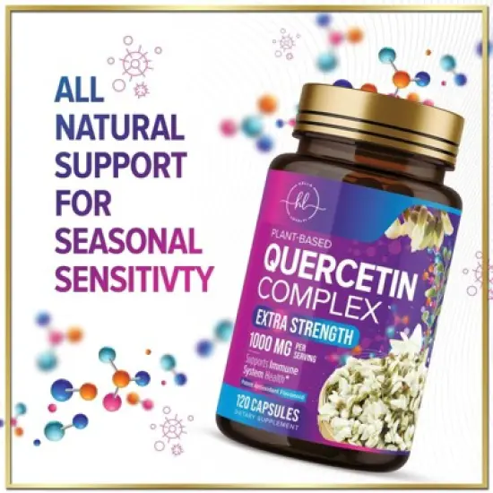Quercetin Supplement Capsules for Heart, Respiratory, Allergy & Immune Support - 60 Capsules;120 Capsules image {6}