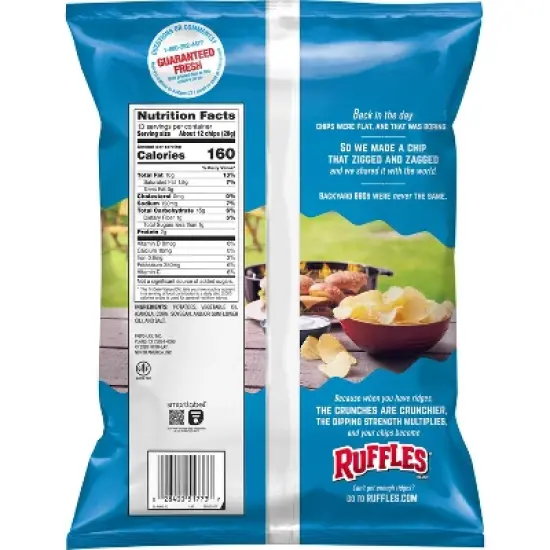 Ruffles Original Flavor Party Size Ridged Potato Chips - 13oz image {1}
