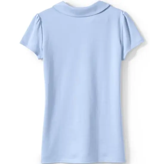 Lands' End Girls Short Sleeve Peter Pan Collar Polo Shirt image {1}