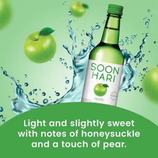 Soonhari Apple Soju - 375ml Bottle image {1}