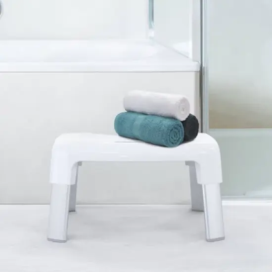 Smart 4 Multi-Purpose Bathroom Stool with Rust Proof Aluminum Legs White - Better Living Products image {2}