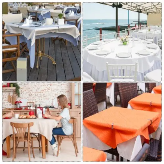 Unique Bargains 430 Stainless Steel Outdoor Restaurant Picnic Tablecloth Clips 4 Pcs image {4}
