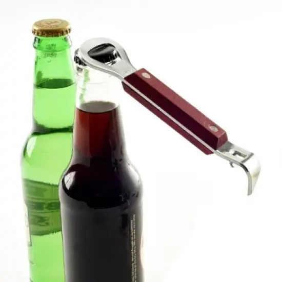 Norpro Heavy Duty Wood Handle Soda Pop Beer Can Punch and Bottle Opener  1-pack image {3}