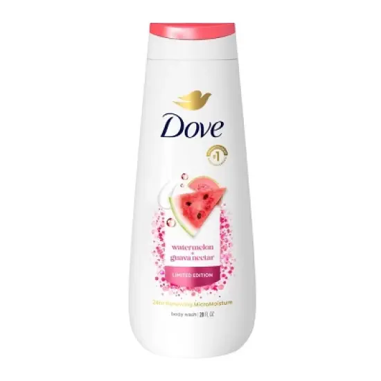 Dove Beauty Body Wash - Watermelon + Guava - Limited Edition 24HR Lotion-Soft Skin - 20 fl oz image {11}