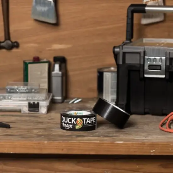 Duck Max Strength Duct Tape, Black, 1.88 Inch x 35 Yards Each image {5}