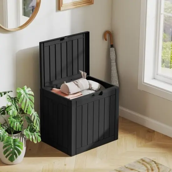 JIONJOY 30Gal Heavy-Duty Waterproof Deck Box w/Lockable Security Lid - UV Resistant Resin Storage image {6}