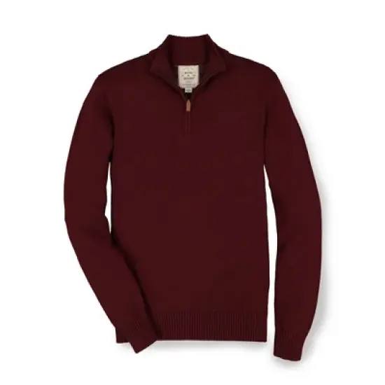 Hope & Henry Mens' Half Zip Pullover Sweater in Organic Cotton image {8}