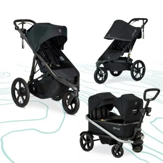 BOB Gear Wayfinder Jogging Stroller with Dual Suspension and Air-Filled Tyres - Nightfall image {3}