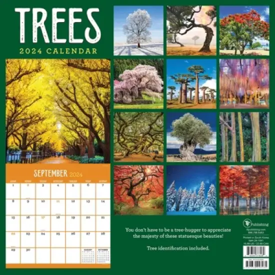 TF Publishing 2024 Wall Calendar 12"x12" Trees image {4}