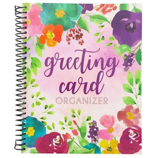 Sustainable Greetings Floral Month By Month Greeting Card Organizer 24 Pockets, Card Keeper Holder Storage for Birthdays, 8.5 x 10 In image {6}