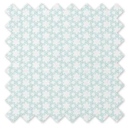 Bacati - Floral Quilted Muslin Changing Pad Cover Aqua image {8}