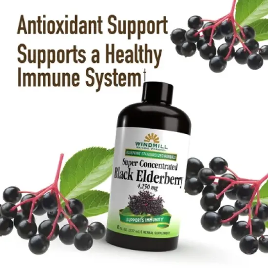 Windmill Black Elderberry 4,250 mg Liquid - 8 fl. oz image {1}