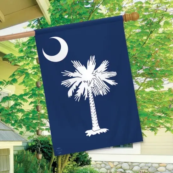 South Carolina Palm Tree House Flag State of S.C. 28" x 40" Briarwood Lane image {2}