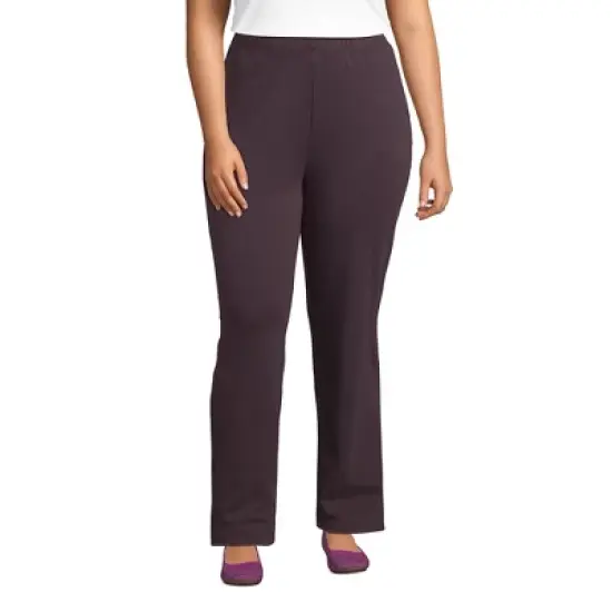 Lands' End Women's Sport Knit High Rise Elastic Waist Pull On Pants image {23}