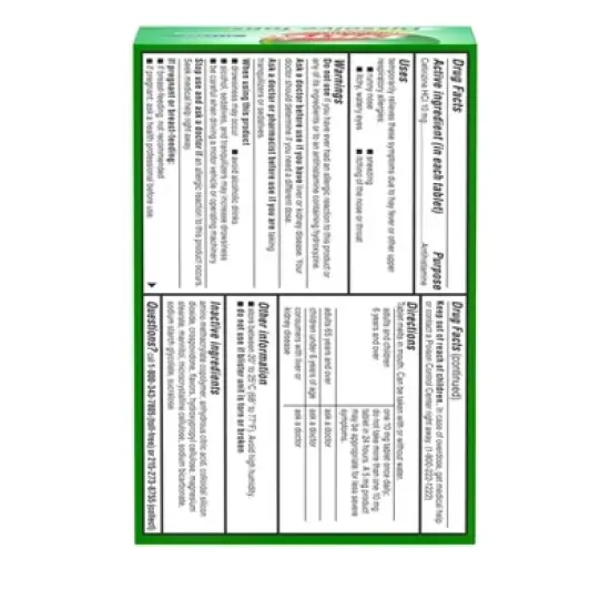 Zyrtec Oral Allergy and Sinus Dissolve Cetirizine Tablets - 24ct image {1}