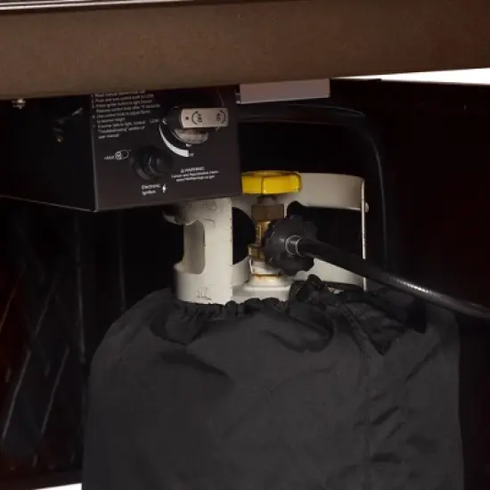 Oakland Living Aluminum Rectangle 55000 BTUs Propane Textured Weave Design Outdoor Patio Dining Table image {7}