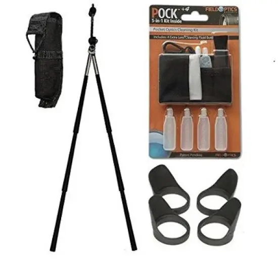 Diamondback 10x50 Binocular with Field Optics Birders Bundle (Black) image {2}