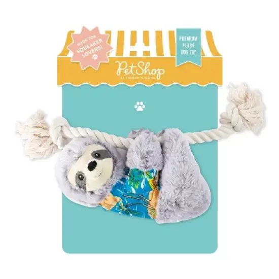 PetShop by Fringe Studio Slown' Down For Summer Sloth Dog Toy image {1}