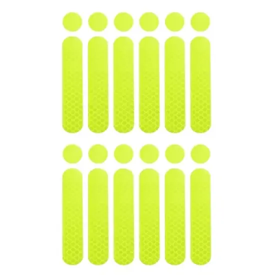 Unique Bargains Bicycle Motorcycle Helmet Adhesive Reflective Safety Stickers 12 Pcs image {8}
