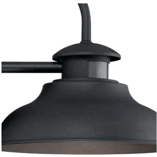 John Timberland Midland Industrial Outdoor Wall Light Fixture Black Motion Sensor Dusk to Dawn 9" for Post Exterior Barn Deck House Porch Yard Patio image {3}
