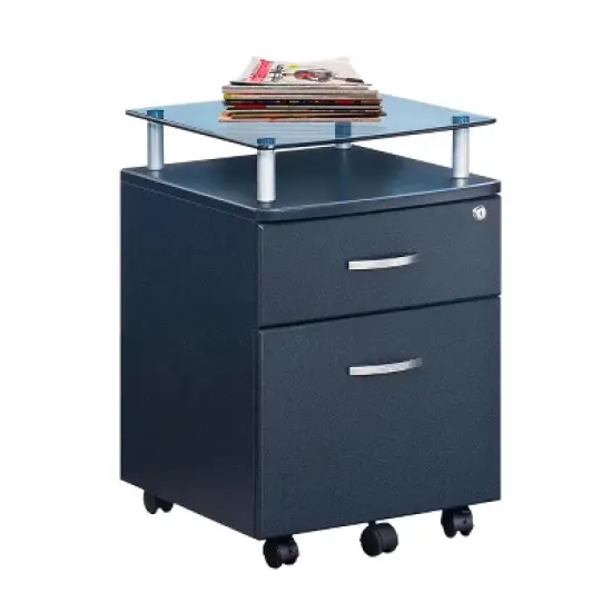 Rolling and Locking File Cabinet Gray - Techni Mobili image {3}