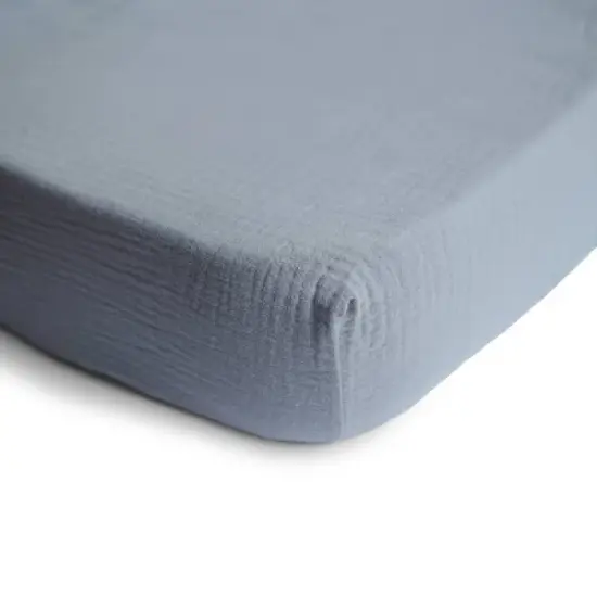 Mushie Extra Soft Muslin Crib Fitted Sheet image {12}