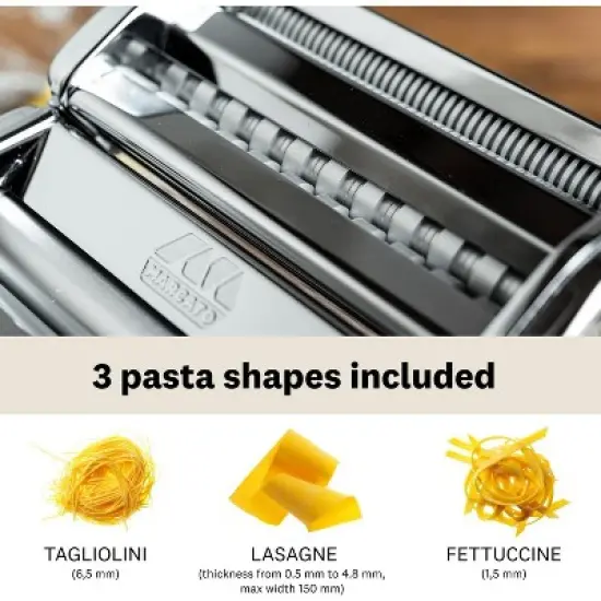 Marcato Atlas 150 Pasta Machine with Cutter and Hand Crank, Made in Italy image {2}