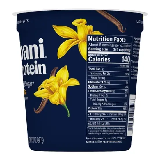 Chobani 20g Protein Vanilla Greek Yogurt - 32oz image {3}