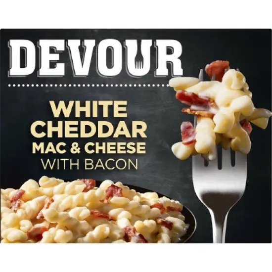 Devour Frozen White Cheddar Mac & Cheese with Bacon - 12oz image {9}