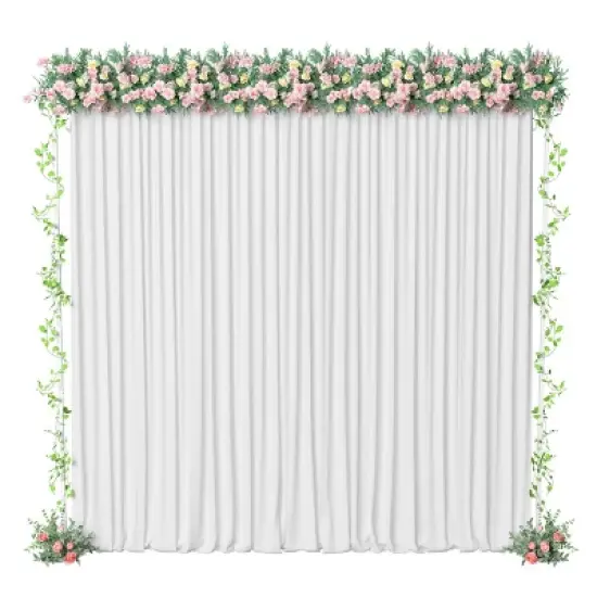 Artloge 9.8Ft Flexible adjustment Wedding Arch Backdrop Stand Rectangle Curtain Frame Flower Decoration Shelf for Wedding Venue Garden Arbor Decor image {10}