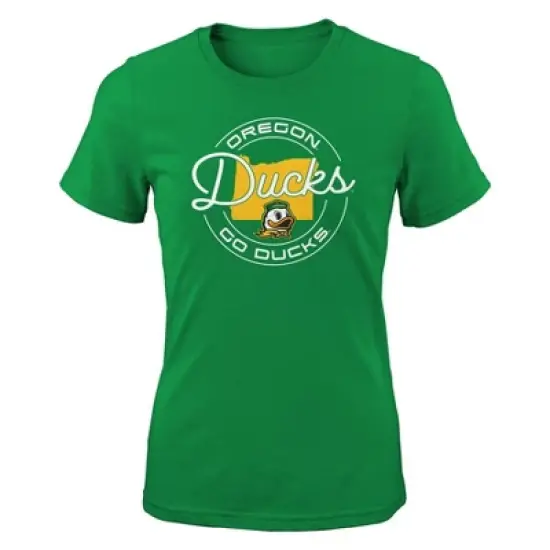 NCAA Oregon Ducks Girls' Short Sleeve Crew Neck T-Shirt image {1}