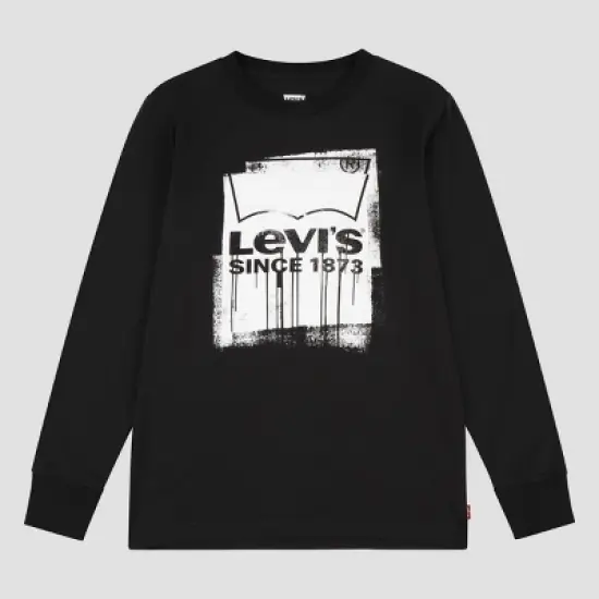 Levi's&reg; Boys' Long Sleeve Logo Graphic T-Shirt - Black image {4}