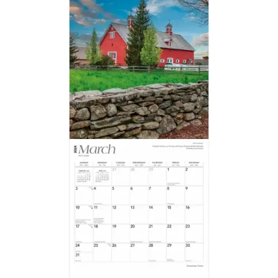 Browntrout 2024 Wall Calendar 12"x12" American Farm image {2}