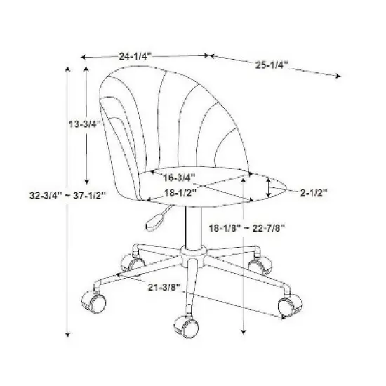Athena Desk Chair - Linon image {10}