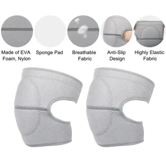 Unique Bargains Knee Brace Protection Nylon Knee Pads Soft Breathable Knee Support Knee Brace for Sport Gym 1 Pair image {4}