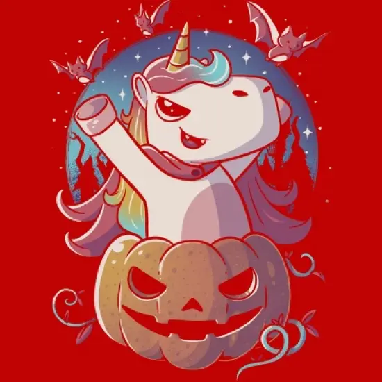 Boy's Design By Humans Spooky Unicorn Funny Cute Magic Halloween By EduEly T-Shirt image {1}
