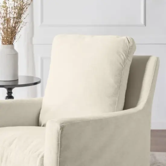 DaVinci Winnie Slipcover Swivel Glider - Vanilla image {7}