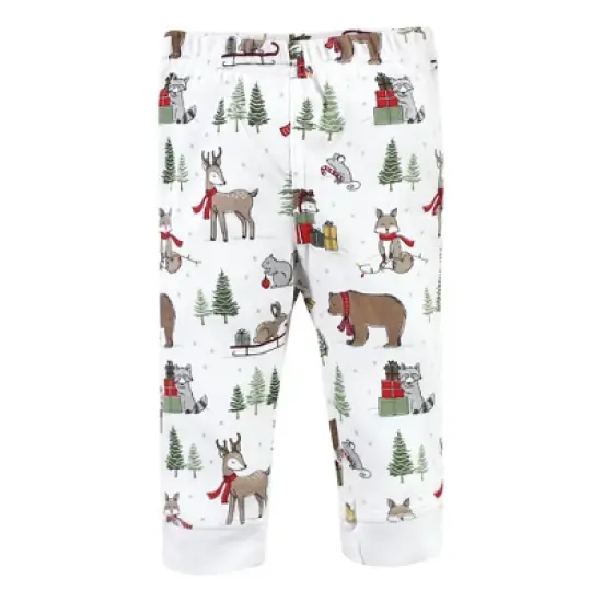 Hudson Baby Unisex Baby Cotton Pants, Christmas Forest image {2}