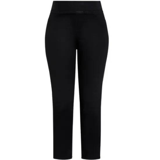 Women's Plus Size Butter Denim Straight Leg Jean Black - tall | AVENUE image {2}