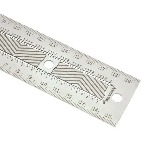 JessEm 07408 300mm Stainless Steel Precision Square Measuring Tool Ruler with Patented Flex Grip and Fade Resistant Markings - Metric image {3}