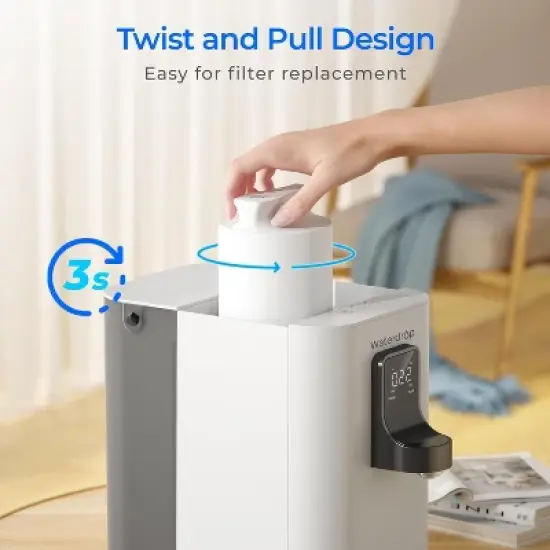 Waterdrop WD-K19RF Filter, Replacement for WD-K19-S and WD-K19-H Countertop Reverse Osmosis System, 12-month Lifetime image {3}