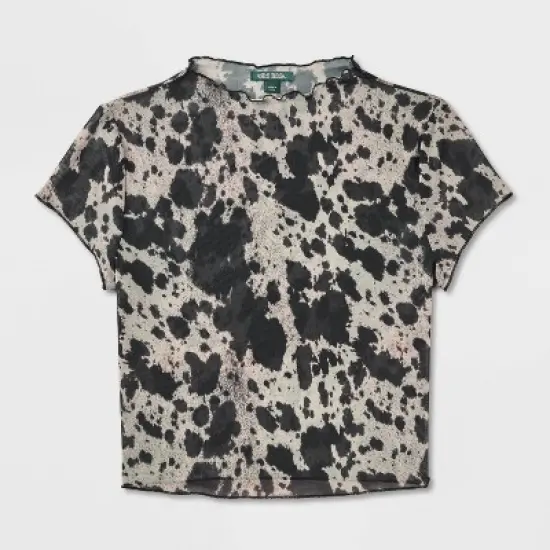 Women's Printed Cap Sleeve Ruff-Collar Blouse - Wild Fable&trade; image {3}