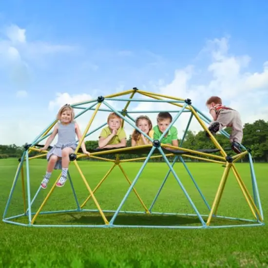 VEVOR Climbing Dome, for Kids 3 to 10 Years Old,10FT Geometric Dome Climber with Hammock and Swing,  Jungle Gym Supports 750LBS and Easy Assembly image {1}