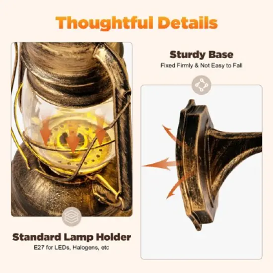 YIYIBYUS Rusted 1-Light Outdoor Wall Sconces Porch Patio Wall Lamp image {6}