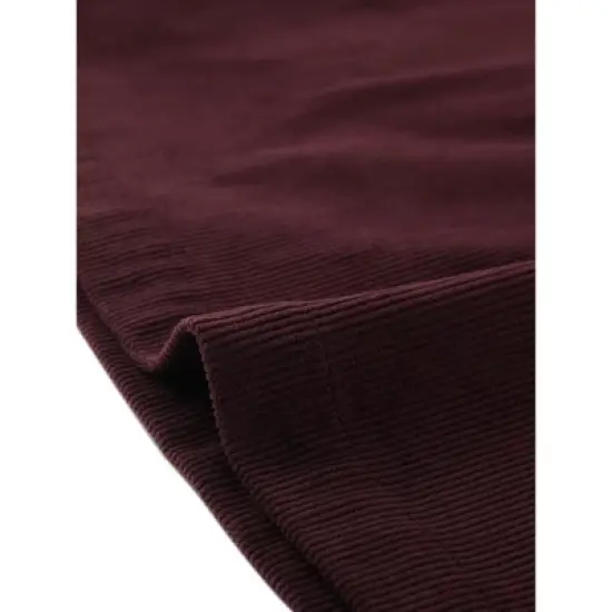 Allegra K Women's Corduroy Vintage Button Decor Ruffled Trim High Waist Mini Skirt image {5}